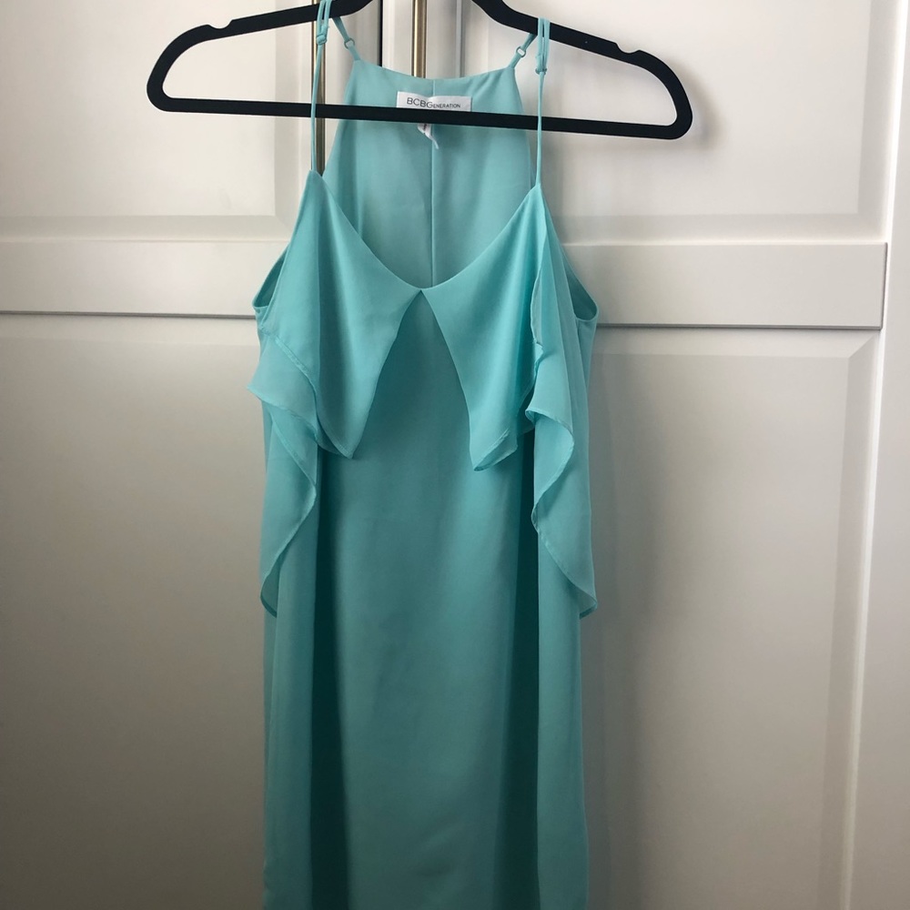BCBGeneration dress with ruffle front detail
